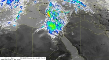 الأرصاد تحذر من سحب رعدية ممطرة تؤثر على الطقس اليوم الإثنين 3 نوفمبر 2025